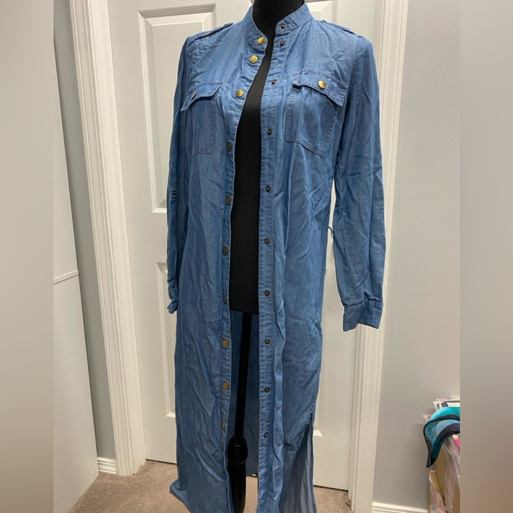 Michael Kors Blue Denim Maxi Dress